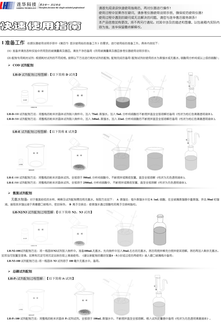 連華科技COD、氨氮、總磷、濁度等多參數(shù)水質(zhì)分析儀5B-3B型(V8)快速入門手冊
